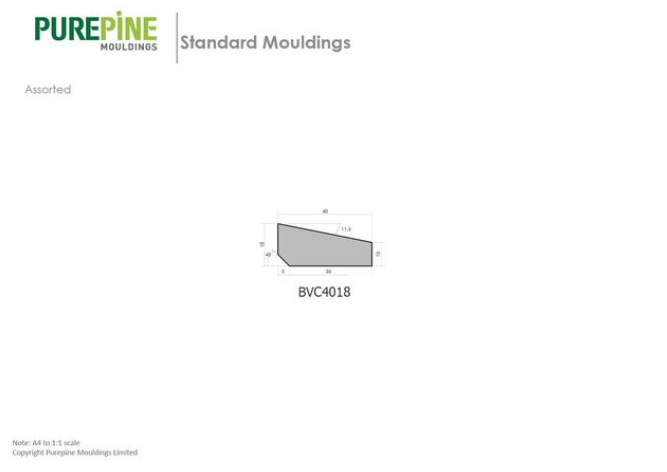 PRIMED H3 FJ CORNICE BEVELLED 40MM 5.4MTRS
