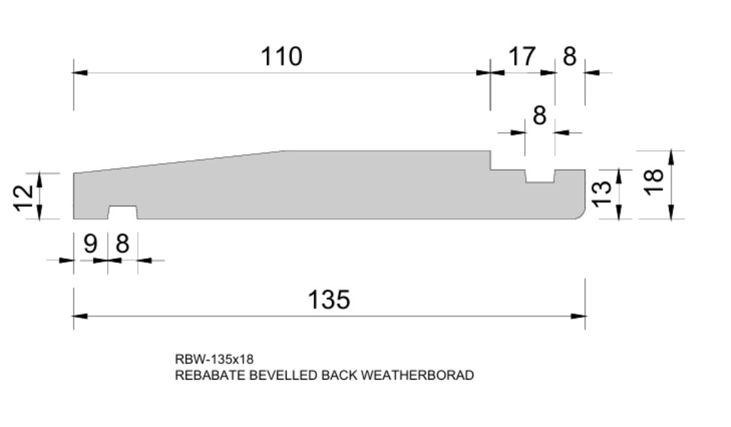 PRIMED WEATHER/BD FJ H3.1 B/BACK 150 x 25MM X 6.1MTRS