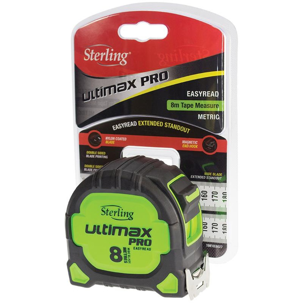 [TMFX8027] STERLING ULTIMAX PRO 8m X 27mm TAPE MAGN