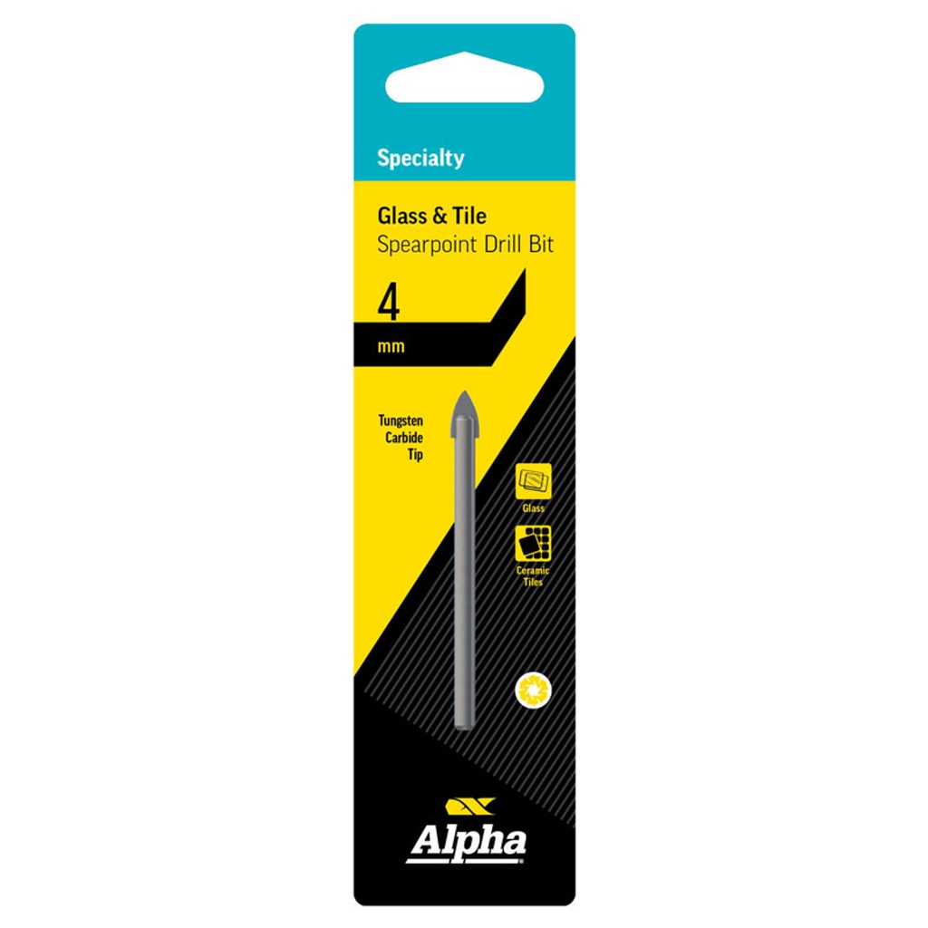 DRILL ALPHA GLASS AND TILE  4mm