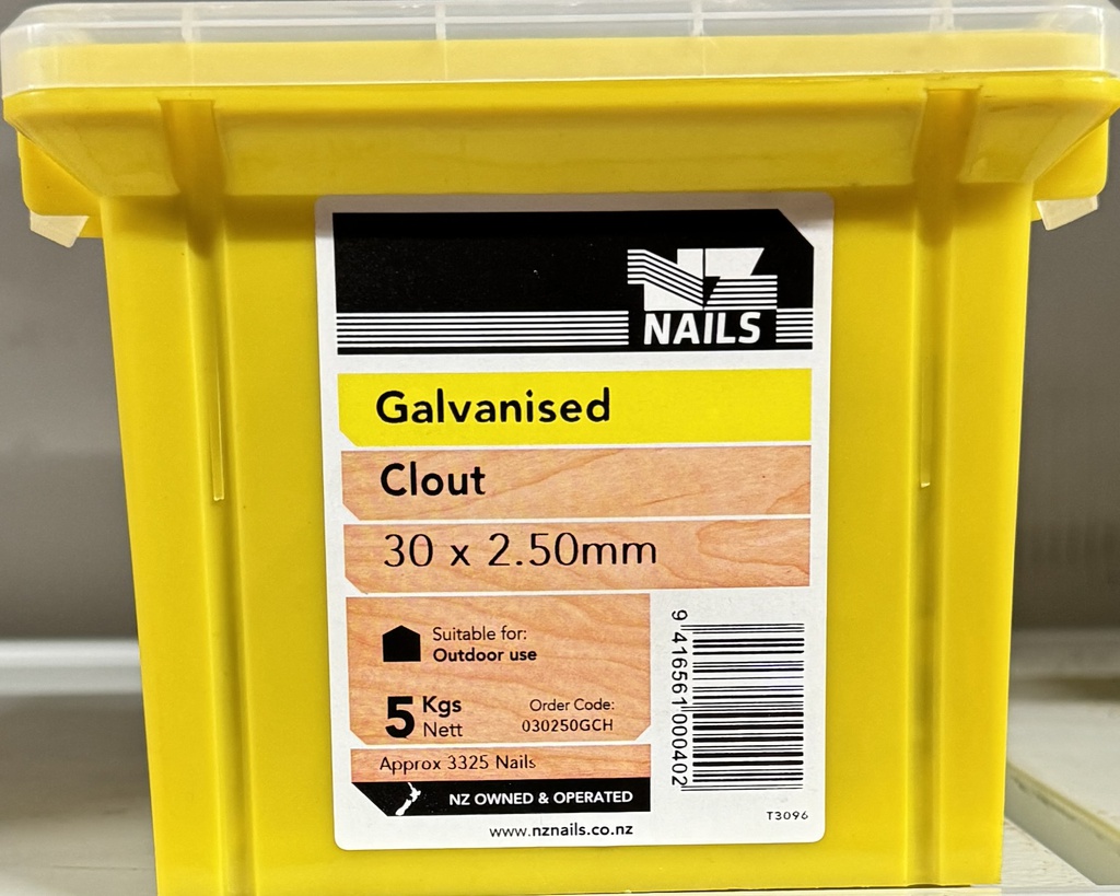 [106714] NAIL 5KG  30 x 2.5MM  GALV ANNULAR GIB