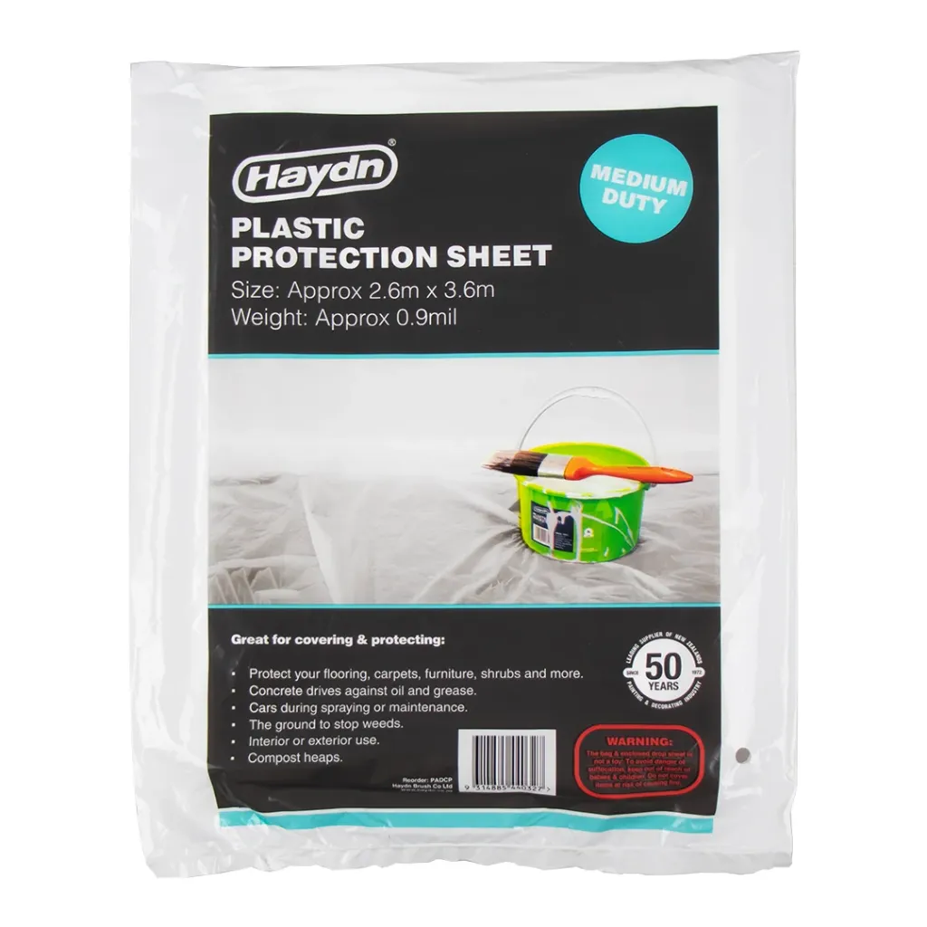 [PADCP] PLASTIC PAINT DROP COVER MEDIUM WEIGHT 0.9MIL