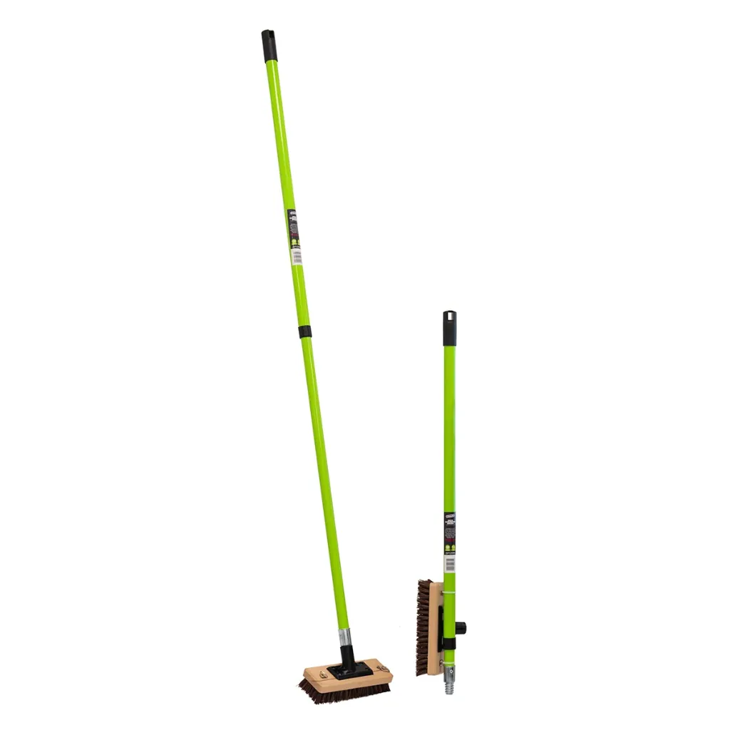 DECK SCRUBBING BRUSH 200MM WITH POLE