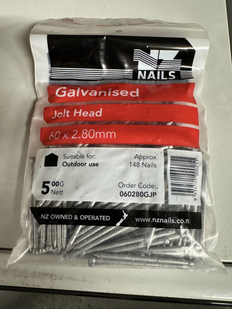 NAIL 500g  60 x 2.8mm  GALV JH