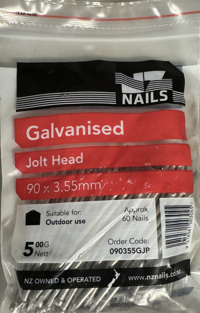 NAIL 500g  90 x 3.55mm GALV JH