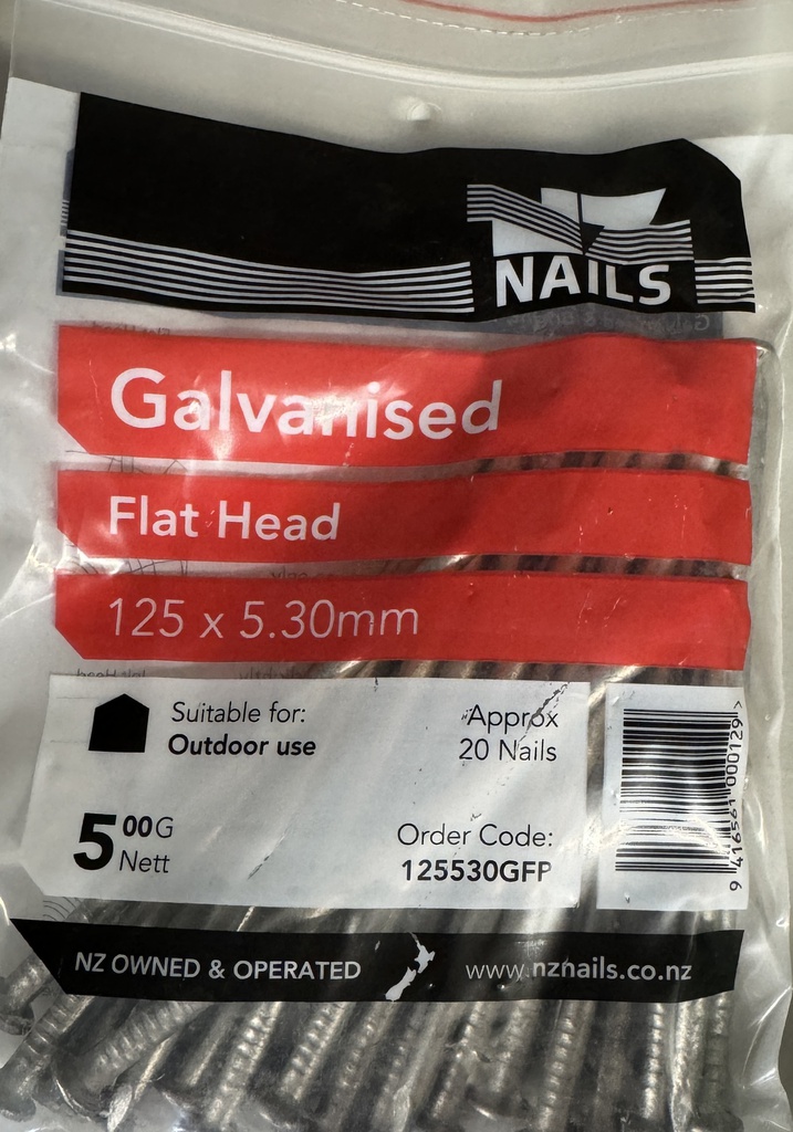 [125530GFP] NAIL 500g 125 x 5.3mm  GALV FH