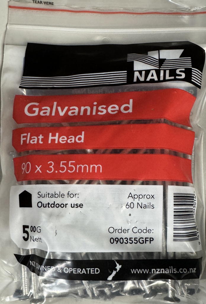 NAIL 500g  90 x 3.55mm GALV FH