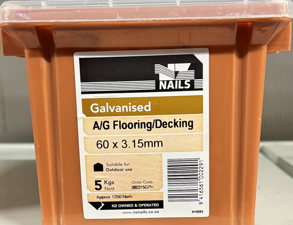 NAIL 5KG  60 x 3.15MM GALV DECK/FLOOR