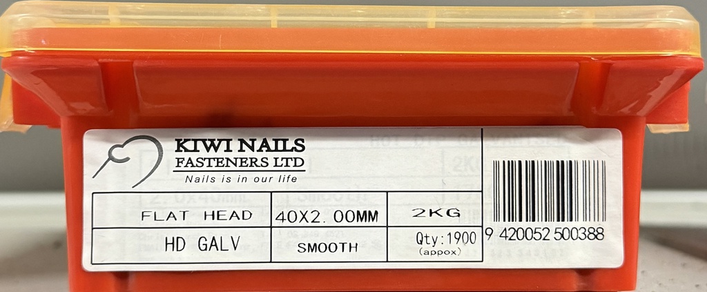 NAIL 2KG  40 x 2.00mm GALV FLAT