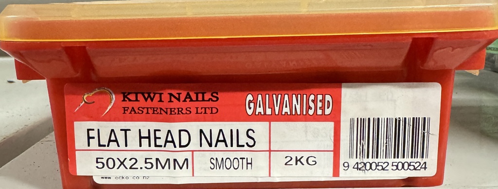NAIL 2KG  50 x 2.50mm GALV FLAT