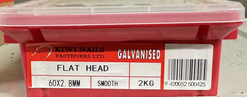 NAIL 2KG  60 x 2.80mm GALV FLAT