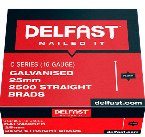 DELFAST GALV FINISHING STRGHT 25mm 2500