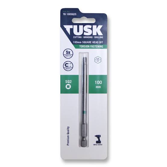 [TB100SQ2S] TUSK TORSION BITS SQ2 100mm 1pc