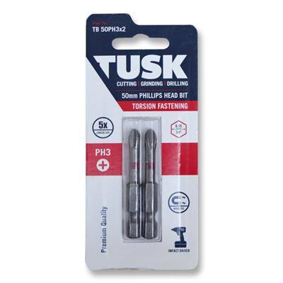 [104711] TUSK TORSION BITS PH3 50mm 2pc