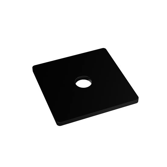 WASHER SQ M12 x 50 x 50 x 3mm EPDM BLACK