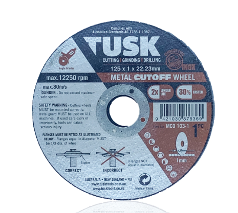 TUSK METAL GRIND WHEEL 125x6x22.23