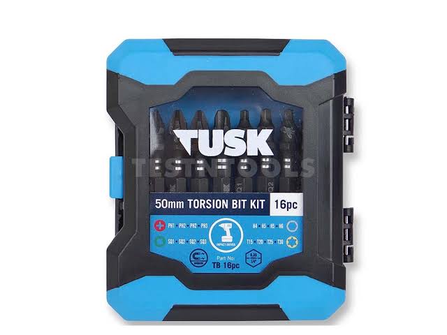 TUSK TORSION BIT KIT 50mm 16PCE