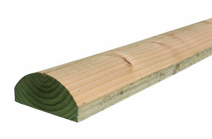 EDGED HALF ROUND 150x50(140x31) x 6.0MTR