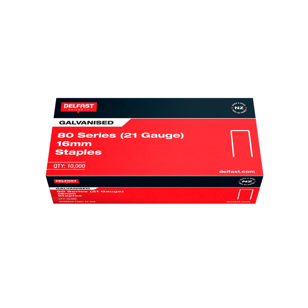 DELFAST GALV 80 SERIES STAPLES 16MM 21GA