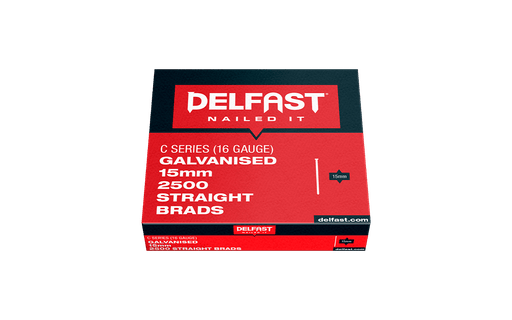 DELFAST GALV FINISHING STRGHT 15mm 2500