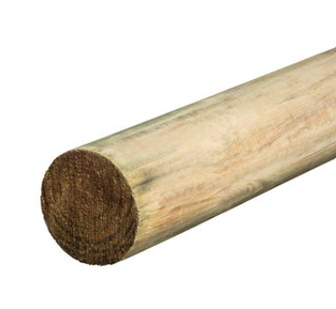 [108766] FARM POST NO1 ROUND H4 115-139 SED x 1800mm