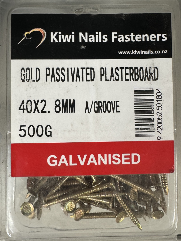 NAIL 500g  40 x 2.80mm GOLD GIB