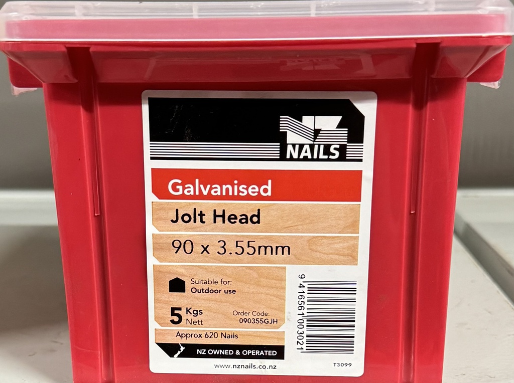 NAIL 5KG  90 x 3.55MM GALV JOLT HEAD