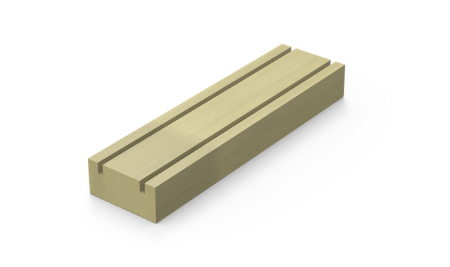 GROOVED BATTEN BANDSAWN FACE H3.2 45x19 PER MTR