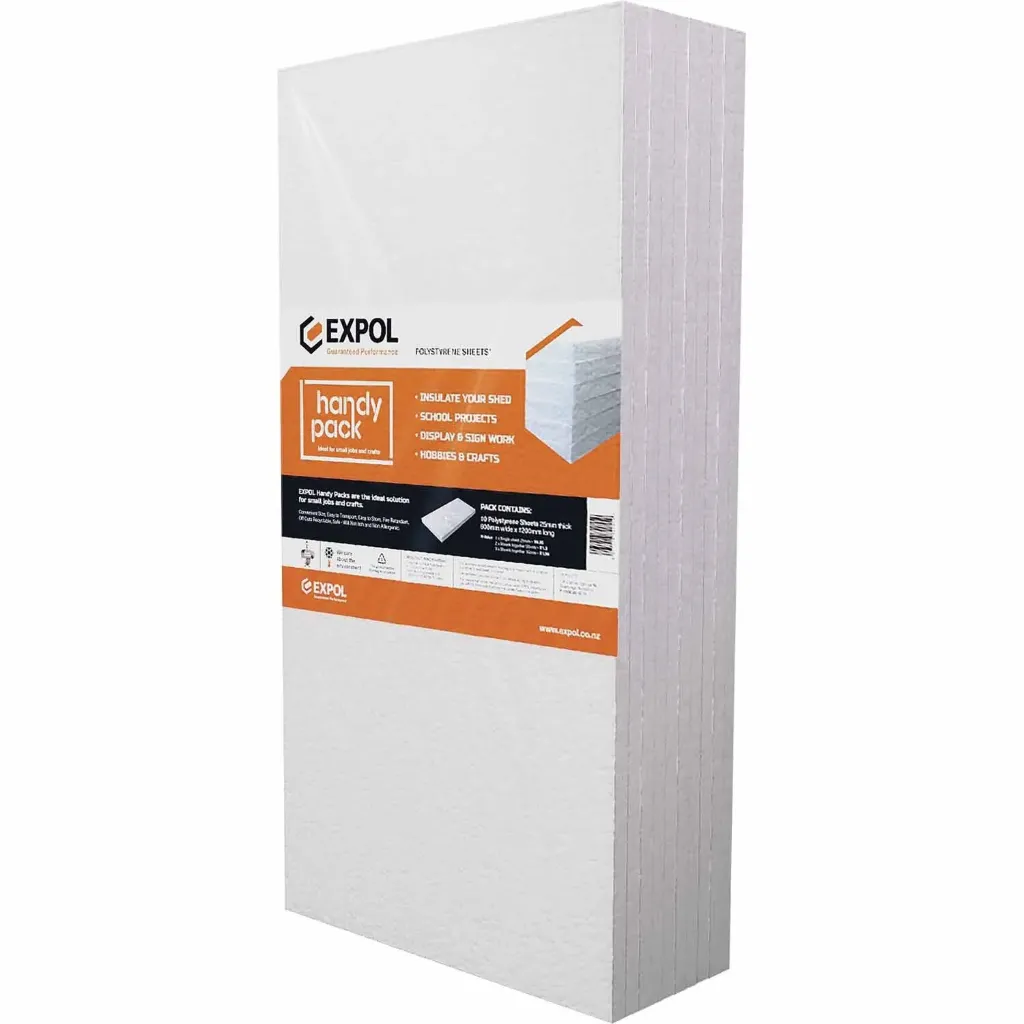 EXPOL HANDY PACK POLYSTYRENE 1200 X 600 X 25MM (10PC)