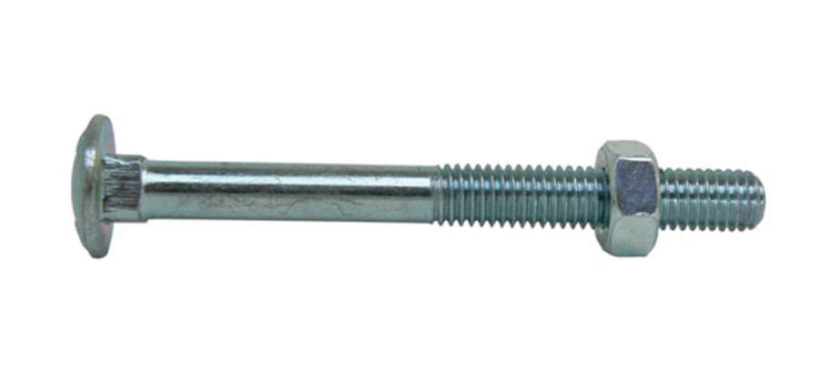 BOLT COACH   M6 x  65mm ZINC (WITH NUT)