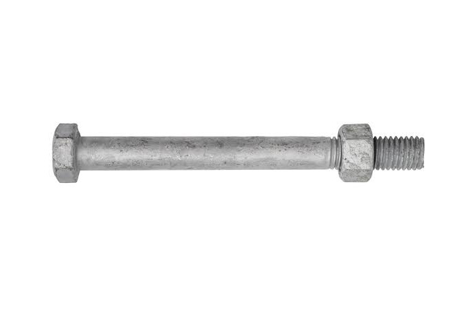 BOLT ENG  M 12 x 220mm GALV WITH NUT