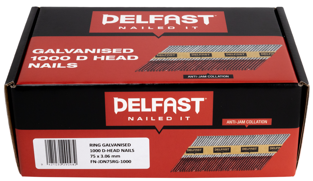 [FN-JDN75RG-1000] DELFAST DH R/SHANK 75 x 3.15mm GALV 1000