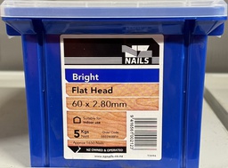 [106768] NAIL 5KG  60 x 2.8MM  BRIGHT STEEL FLAT HEAD