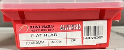 [103619] NAIL 2KG 150 x 6.00mm GALV FLAT