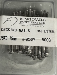 [104171] NAIL 500g  75 x 3.15mm S/S DECKING A/G