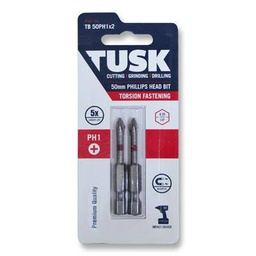 [104708] TUSK TORSION BITS PH1 50mm 2pc