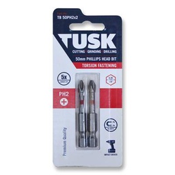 [104709] TUSK TORSION BITS PH2 50mm 2pc