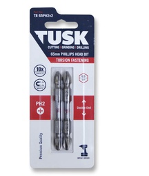 [104712] TUSK TORSION BITS PH2 65mm 2pc