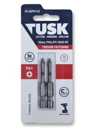 [104714] TUSK TORSION BITS PZ1 50mm 2pc