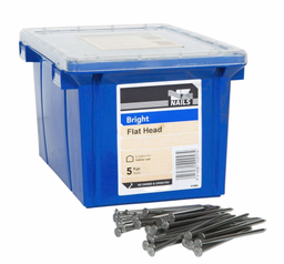 [HEN425] NAIL 5KG  90 X 3.55MM BRIGHT STEEL FLAT HEAD