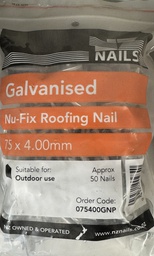 [HSN198] NAIL 500g  75 x 4.0mm ROOFING(PKT50)