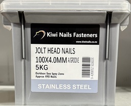 [7007] NAIL 5KG 100MM STAINLESS STEEL JOLT A/G