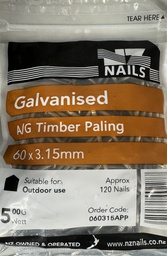 [119044] NAIL 500g  60 x 2.80 A/G GALV PALING